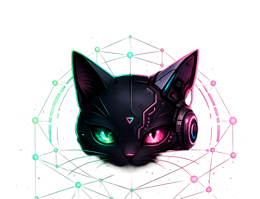 Cyber Kitty — a cyber cat rising from the swamp