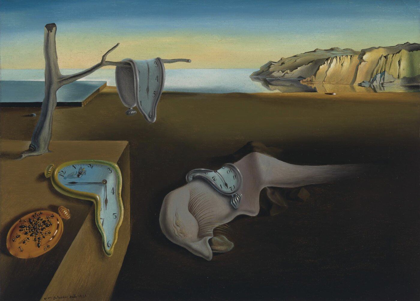 Salvador Dali, The Persistence of Memory, melting clocks